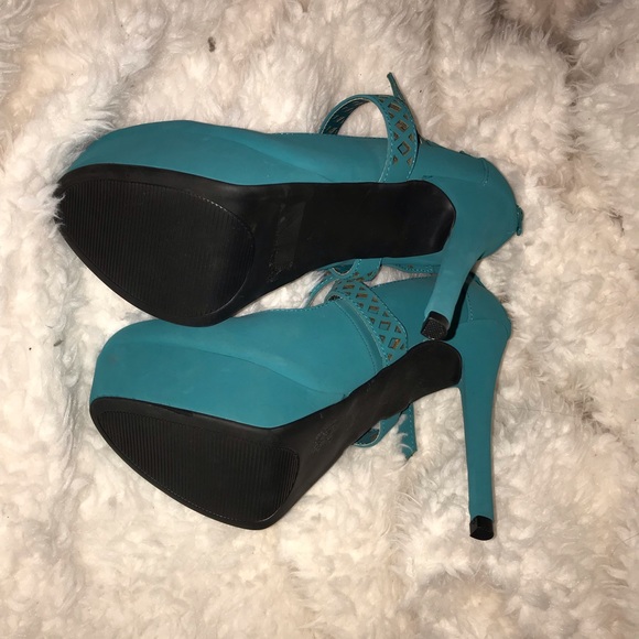 Teal Blue Heels - Picture 2 of 2
